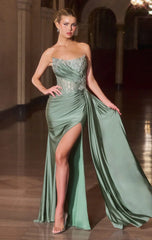 Femka Gown - Strapless Corset Dress With Beaded Bodice