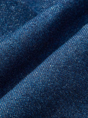 Cross-Back Denim Flared Dress
