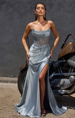 Maverick Gown - Strapless Beaded Corset Evening Dress