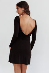 Chessie Long Sleeve Mini Dress Black