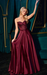 Melanie Gown - A-Line Dress With Beaded Bodice & Corset Back