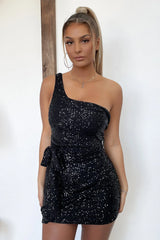 Lindsay Dress - Black Sequin