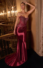 Sonia Gown - Crystal Lace Strapless Fitted Dress