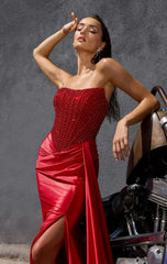 Randi Gown - Rhinestone Bodice Mermaid Dress