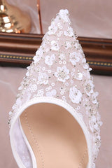 Mesh Floral High Heels